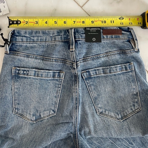 New! Blank NYC, 25, The Lafayette High Rise Wide Flare distressed med wash denim - Picture 7 of 10